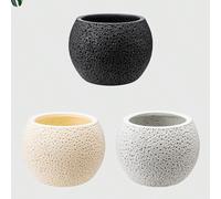 1 pezzo Vaso decorativo in plastica | Vaso per piante di arredo per la casa nero,Bianco,Roccia biancaPolietilene