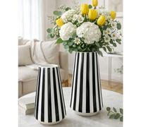 1 pezzo Vaso moderno minimalista bianco e nero dipinto a mano, design creativo, scelta perfetta come decorazione per la casa in stile bohémien, decorazione per interni, vaso da fiori M,S,Il respiro de