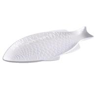 1 Pezzo Vassoio da Cucina in Ceramica Forma Pesce 47 x 22 x 3,5 cm
