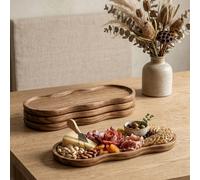 1 pezzo Vassoio in legno di palissandro, vassoio, tagliere in bambù e legno per salumi, formaggi, dessert, frutta, pane, antipasti, decorazione per la casa, cucina, regalo per la festa della mamma, re