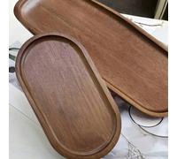 1 pezzo Vassoio in legno, piatto da pranzo, vassoio multiuso per servire, adatto per uso domestico, ristorante e festa, vassoio per colazione, torta, pane, cucina, set da tè, cucina, regalo di Natale 