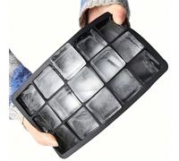 1 pezzo Vassoio per cubetti di ghiaccio a griglia grande, in morbido materiale silicone, molto pratico per la preparazione di cubetti di ghiaccio, essenziale per la cucina in estate, vassoio per cubet
