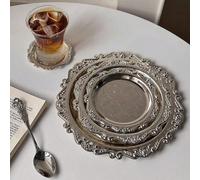 1 pezzo Vassoio vintage, sottobicchiere, portacandele, vassoio organizer per gioielli, in metallo colore oro o argento, Rama Comfort casa, Cozy casa, per uso in feste, pranzi familiari, ristoranti di 