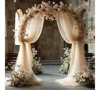 1 pezzo Velo ad arco in chiffon romantico per decorazione all`aperto di matrimonio, cerimonia nuziale, addio al nubilato e festa, il miglior regalo, decorazioni per matrimonio, casa, stanza, feste, fe