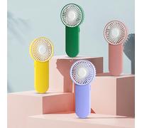1 pezzo Ventilatore portatile mini a batteria AA con cinghia appendibile, stile semplice da esterni, regolazione di un livello di velocità nero,verde,Viola,rosa nudo,giallo,rosa rossa,rosa,Confezione