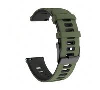 1 Pezzo Verde E Nero 20mm 22mm Cinturino Da Polso Sportivo In Silicone Bicolore Traspirante Compatibile Con Huawei, , Samsung, Huami, Xiaomi, Ticwatch, Colmi, Coros, Realme, Fossil, Polar, Suunto; 22m