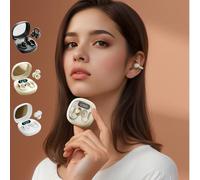 1 pezzo X31 Auricolari senza fili stereo Hi-Fi con pod di ricarica molletta-on in materiale ABS da 200mAh, trasparente, con display LED, cuffie Bluetooth per smartphone/uso esterno/business/equitazion