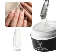 1 pezzo YOKEFELLOW 15g Gel costruttore per estensione unghie trasparente, gel jelly per arte di unghie, design e estensione unghie, gel per tutto l'anno, colore e rinforzo duraturo delle unghie, facil