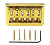 1 pezzo Yootones chitarra elettrica hardtail montaggio ponte fisso compatibile con 6 corde Fender Strat Stratocaster Tele Telecaster parti di chitarra (oro)