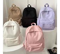 1 pezzo Zainetto con chiusura a cerniera, stile semplice, colore tinta unita alla moda e versatile, adatto per uso quotidiano, perfetto per la scuola, zaino, zaino da scuola, borsa da scuola, colore r