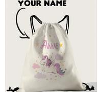 1 pezzo Zaino con coulisse personalizzato con motivo a nome, personalizzabile secondo il tuo design unico, adatto per bambini e adolescenti, stampa il tuo nome o il nome di tua sorella e compagni di c