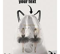 1 pezzo Zaino con coulisse personalizzato con motivo nome, personalizzabile secondo il tuo design unico, adatto per bambini e adolescenti, stampa il tuo nome o i nomi di tua sorella e compagni di clas