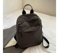 1 pezzo Zaino da viaggio in tessuto di nylon leggero e resistente, di colore unito, doppiamente lavato, con grande capacità, minimalista e portatile, adatto per studenti universitari Poliammide