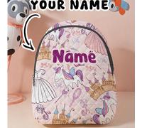 1 pezzo Zaino personalizzato con motivo a quadri e pony, può essere personalizzato secondo il tuo design unico, adatto per bambini e adolescenti, stampa il tuo nome o i nomi di tua sorella e compagni