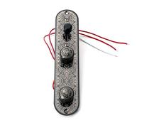 1 piastra di controllo cablata, manopole di velocità cromate in lega di zinco + controllo del volume + manopola per interruttori a 3 vie per Telecaster