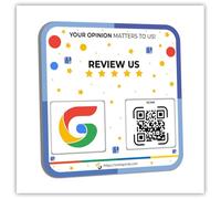 1 piastra di recensione per recensioni di Google, ottieni recensioni facili e migliora il tuo ranking delle recensioni - Supporto per recensioni - Cartello per recensioni con codice QR - Aesivo sul