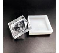 1 piastra for embrioni ad alta trasparenza con fondo sottile - Vetrino in vetro con scanalatura profonda for l'osservazione del conteggio degli embrioni(A: 40x40x10mm)