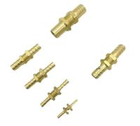 1 Piece Fit Tube I.D 4/6/8/10/12/14/16/19/25mm Barbed Equal Reduce Bulkhead Hex Brass Pipe Fitting Reducer(25)