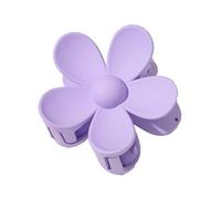 1 pinza per capelli viola a forma di fiore, in plastica, antigraffio, inodore, utile per tenere saldamente ferme e mollette per capelli viola