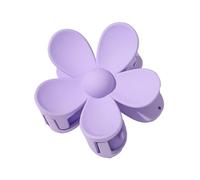 1 pinza per capelli viola a forma di fiore, in plastica, antigraffio, inodore, utile per tenere saldamente ferme e mollette per capelli viola
