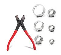1 pinza per fascette stringitubo, 60 pezzi, in acciaio inox, set di pinze per morsetti per tubi a gas, auto, da giardino