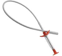 1 pinza per la pulizia delle fogne, in acciaio inox, pieghevole, strumento di raccolta a molla, strumento di raccolta per il lavoro o il garage, per rimuovere gli intasamenti dello scarico del