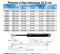 1 PISTONE A GAS MOLLA AMMORTIZZATORE PER MOBILI, CUCINA, SELLA, Foro Ø 6,1 mm