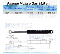 1 PISTONE A GAS MOLLA AMMORTIZZATORE PER MOBILI, CUCINA, SELLA, Foro Ø 6,1 mm