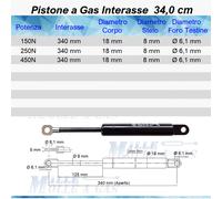 1 PISTONE A GAS MOLLA AMMORTIZZATORE PER MOBILI, CUCINA, SELLA, Foro Ø 6,1 mm
