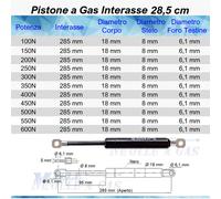 1 PISTONE A GAS MOLLA AMMORTIZZATORE PER MOBILI, CUCINA, SELLA, Foro Ø 6,1 mm