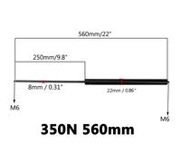 1 PISTONE A GAS MOLLA PER LETTO CONTENITORE - PISTONI RICAMBI 350N -260mm -660mm