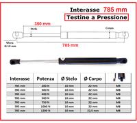 1 PISTONE molla a GAS Testine a PRESSIONE 26 Tipi di Interasse PISTONI RICAMBIO