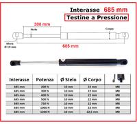 1 PISTONE molla a GAS Testine a PRESSIONE 26 Tipi di Interasse PISTONI RICAMBIO