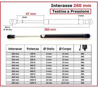 1 PISTONE molla a GAS Testine a PRESSIONE 26 Tipi di Interasse PISTONI RICAMBIO