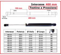 1 PISTONE molla a GAS Testine a PRESSIONE 26 Tipi di Interasse PISTONI RICAMBIO