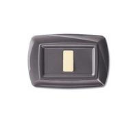 1 Placca, 1 modulo/posto, Compatibile Con BTicino Magic, alluminio notte, Placche arrotondate, Plastica di alta qualità, 100% compatibile con supporti e moduli originali