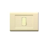 1 Placca, 1 modulo/posto, Compatibile Con BTicino Magic, avorio, Placche squadrate, rettangolari, Plastica di alta qualità, 100% compatibile con supporti e moduli originali