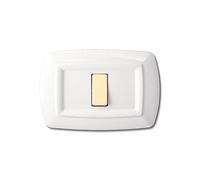 1 Placca, 1 modulo/posto, Compatibile Con BTicino Magic, bianco bianca, Placche arrotondate, Plastica di alta qualità, 100% compatibile con supporti e moduli originali