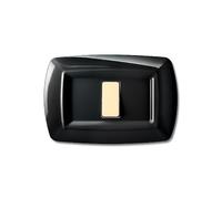 1 Placca, 1 modulo/posto, Compatibile Con BTicino Magic, nero, Placche arrotondate, Plastica di alta qualità, 100% compatibile con supporti e moduli originali