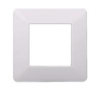 1 Placca, 2 moduli/posti, Compatibile Con Vimar Plana, colore bianco bianca, Placche In plastica di alta qualità, 100% compatibile con i supporti e i moduli originali