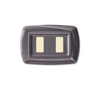 1 Placca, 2 moduli/posti distanziati, Compatibile Con BTicino Magic, alluminio notte, Placche arrotondate, Plastica di alta qualità, 100% compatibile con supporti e moduli originali