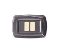 1 Placca, 2 moduli/posti ravvicinati, Compatibile Con BTicino Magic, alluminio notte, Placche arrotondate, Plastica di alta qualità, 100% compatibile con supporti e moduli originali