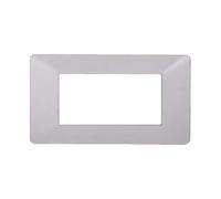 1 Placca, 4 moduli/posti, Compatibile Con Vimar Plana, colore bianco bianca, Placche In plastica di alta qualità, 100% compatibile con i supporti e i moduli originali