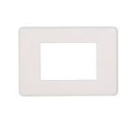 1 Placca Slim, 3 moduli/posti, Compatibile Con BTicino Axolute Air, bianco bianca, Placche ultra sottili, Plastica di alta qualità, 100% compatibile con supporti e moduli originali