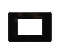 1 Placca Slim, 3 moduli/posti, Compatibile Con BTicino Axolute Air, nero nera, Placche ultra sottili, Plastica di alta qualità, 100% compatibile con supporti e moduli originali