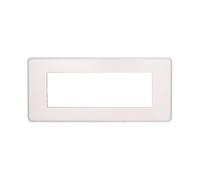 1 Placca Slim, 6 moduli/posti, Compatibile Con BTicino Axolute Air, bianco bianca, Placche ultra sottili, Plastica di alta qualità, 100% compatibile con supporti e moduli originali