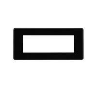 1 Placca Slim, 6 moduli/posti, Compatibile Con BTicino Axolute Air, nero nera, Placche ultra sottili, Plastica di alta qualità, 100% compatibile con supporti e moduli originali