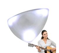 1 plettro per chitarra - strumenti portatili e affidabili, plettri acustici affidabili, plettro di alta qualità, plettro per chitarra a LED, plettri per ukulele, in Pp, 4,9 x 4,8 cm, bianco, verde,