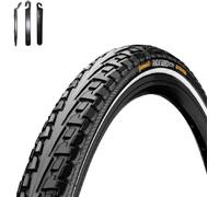 1 pneumatico Continental Ride Tour E-25, nero Reflex 28-622 (28 x 1 5/8 x 1 1/8) con leva per pneumatici