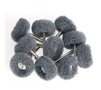 1 pollice Feltro di Lana Rettifica Testa di Levigatura Abrasiva Lucidatura Ruota 2.35/3mm Gambo Filo di Cotone Lucidatura Mini Pennello for Dremel Dril DShanLa (Color : Black P400 10pcs, Size : With